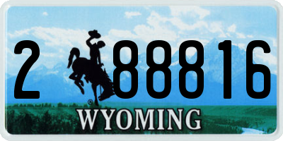 WY license plate 288816