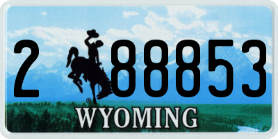 WY license plate 288853