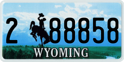 WY license plate 288858