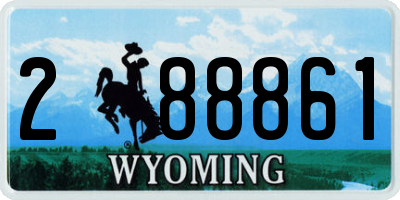 WY license plate 288861