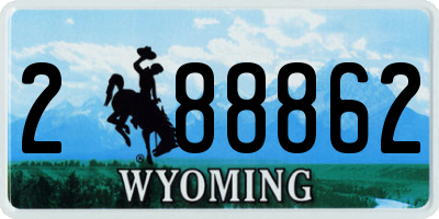 WY license plate 288862