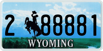 WY license plate 288881