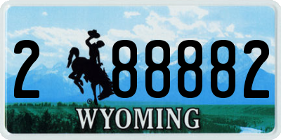 WY license plate 288882