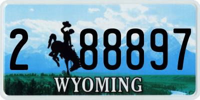 WY license plate 288897