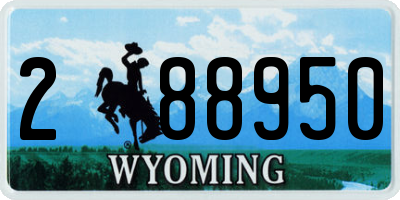 WY license plate 288950