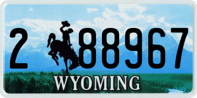 WY license plate 288967