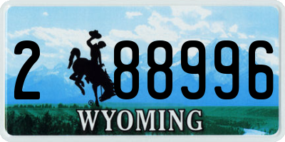 WY license plate 288996