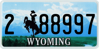 WY license plate 288997