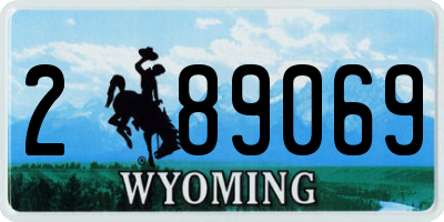 WY license plate 289069