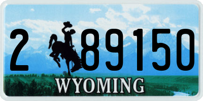 WY license plate 289150