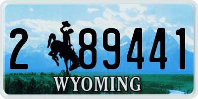 WY license plate 289441