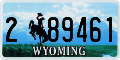 WY license plate 289461