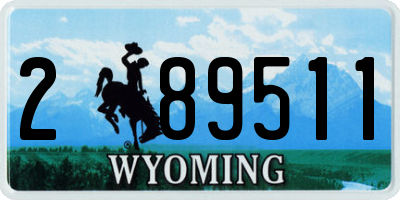 WY license plate 289511