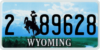 WY license plate 289628