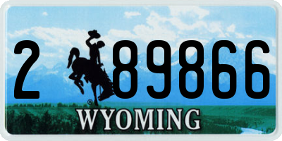 WY license plate 289866