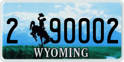 WY license plate 290002