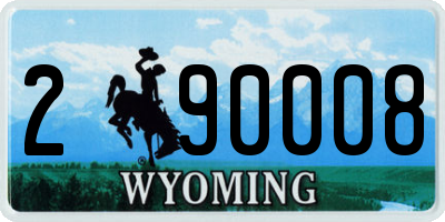 WY license plate 290008