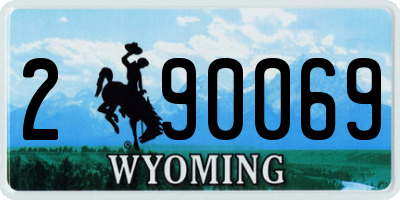 WY license plate 290069