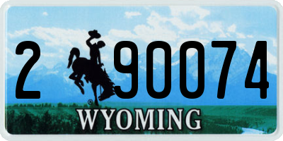 WY license plate 290074