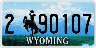 WY license plate 290107