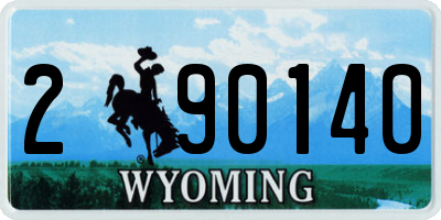 WY license plate 290140
