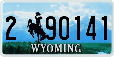 WY license plate 290141