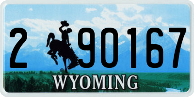 WY license plate 290167