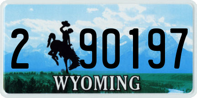 WY license plate 290197