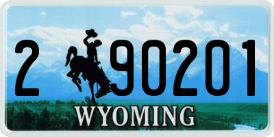 WY license plate 290201