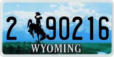 WY license plate 290216