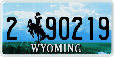 WY license plate 290219