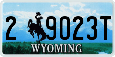 WY license plate 29023T