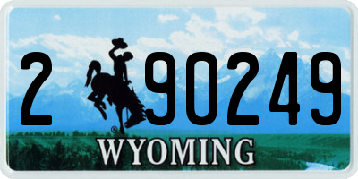 WY license plate 290249