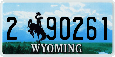 WY license plate 290261