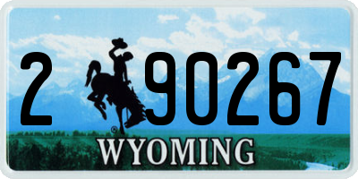 WY license plate 290267