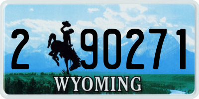 WY license plate 290271