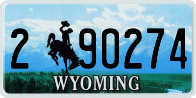 WY license plate 290274