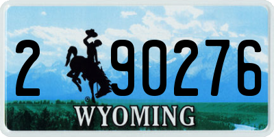 WY license plate 290276