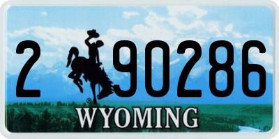 WY license plate 290286