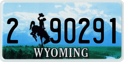 WY license plate 290291