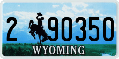 WY license plate 290350