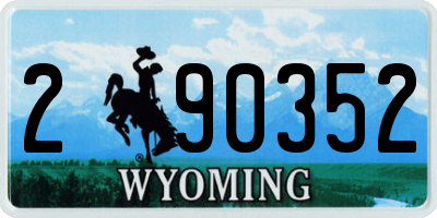 WY license plate 290352