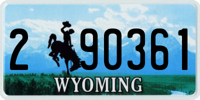 WY license plate 290361