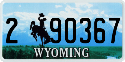 WY license plate 290367
