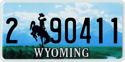 WY license plate 290411