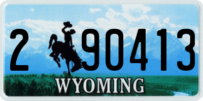 WY license plate 290413