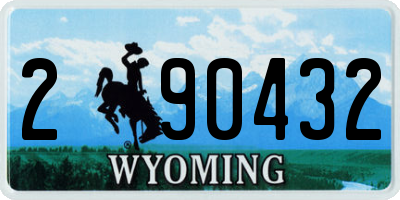 WY license plate 290432