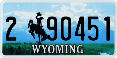 WY license plate 290451