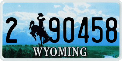 WY license plate 290458