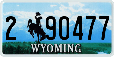 WY license plate 290477